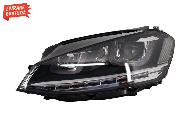Faruri 3D LED VW Golf VII (2012-2017) R-Line LED Semnalizare Dinamica