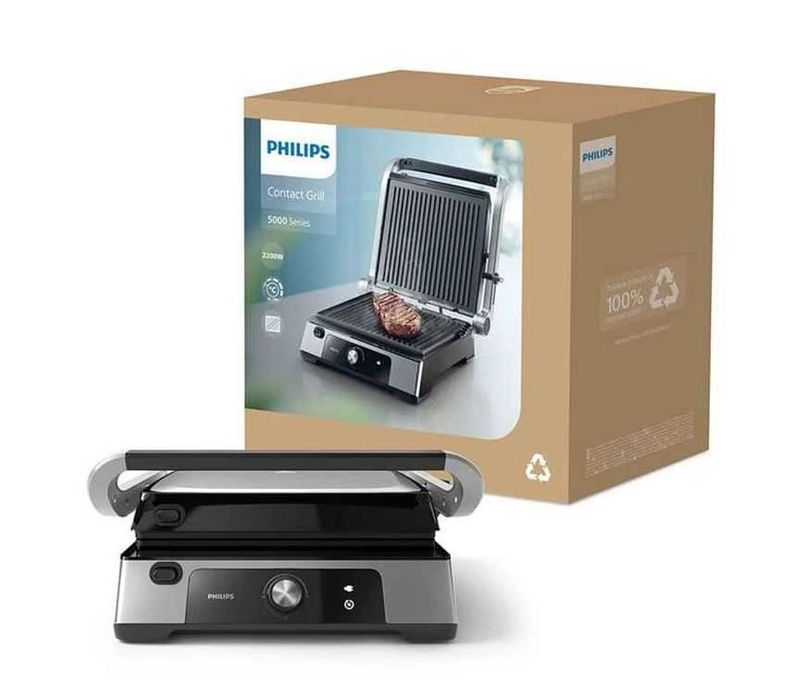 Грил PHILIPS HD6301/90, 2200W, отваряне на 180