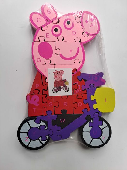 Дървен пъзел прасето Пепа Peppa Pig