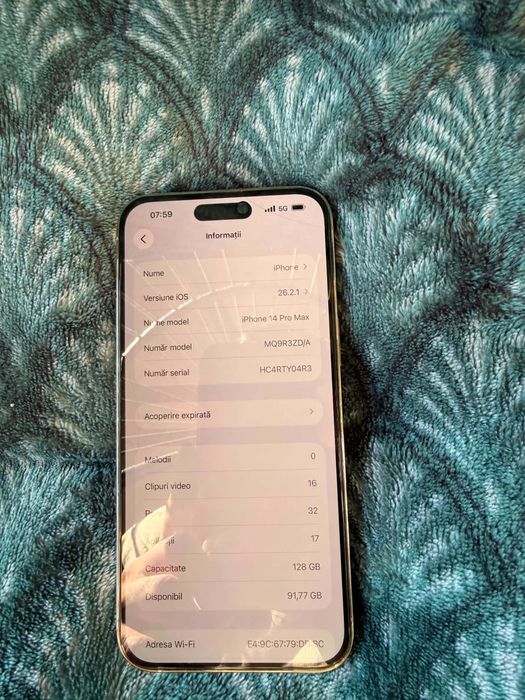 Vand Iphone 14 pro max gold sau schimb