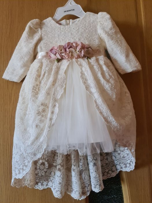 Rochie botez + turban pentru fetițe