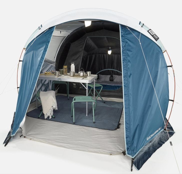 Палатка с рейки за къмпинг arpenaz 4.1 f&b, 1 спално, 4-местна