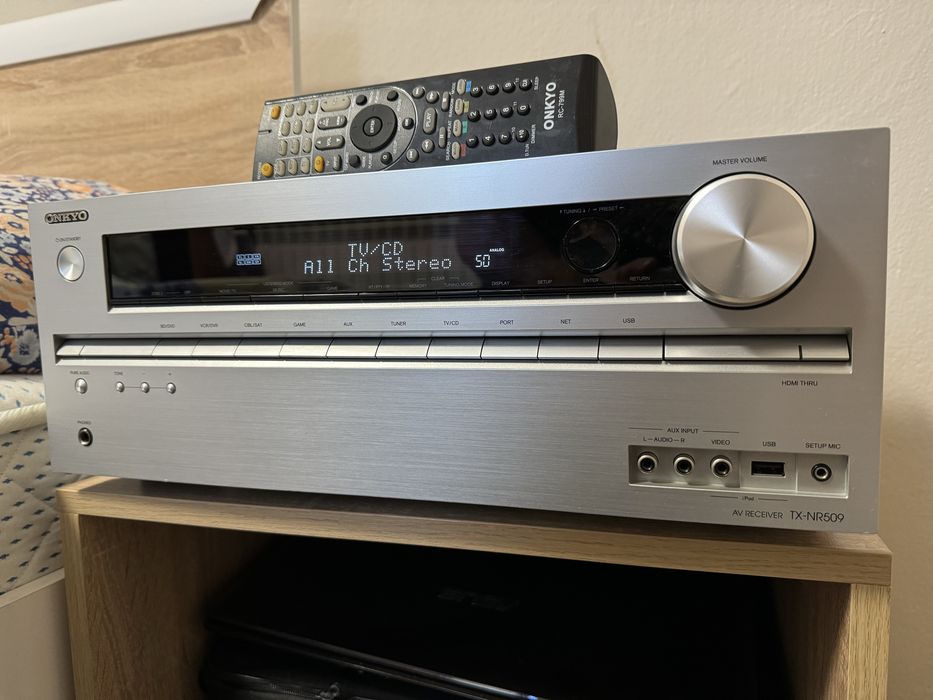 Onkyo TX-NR509 Като нов  Дистанционно