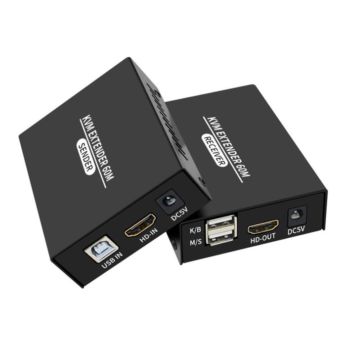 Extender HDMI KVM 60m Cat6 1080p USB tastatura mouse