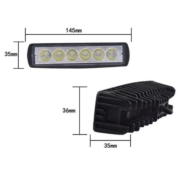 Лед Халоген №2177 дневни светлини 18w 6 LED, 12V/24V