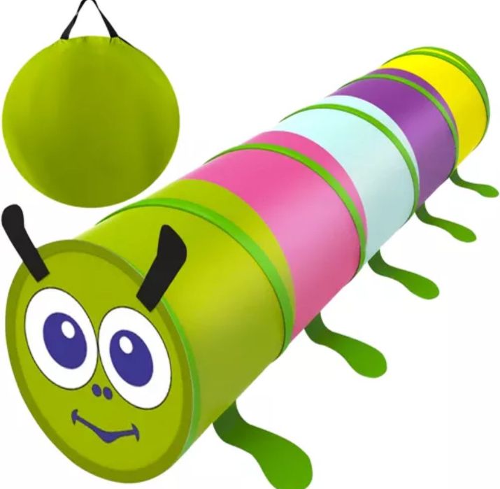 Детска палатка тунел за игра във формата на гъсеница