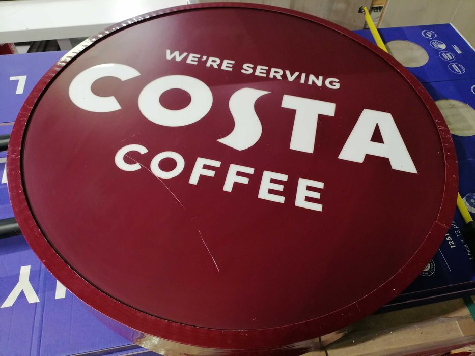 Semn publicitar Costa Coffee original