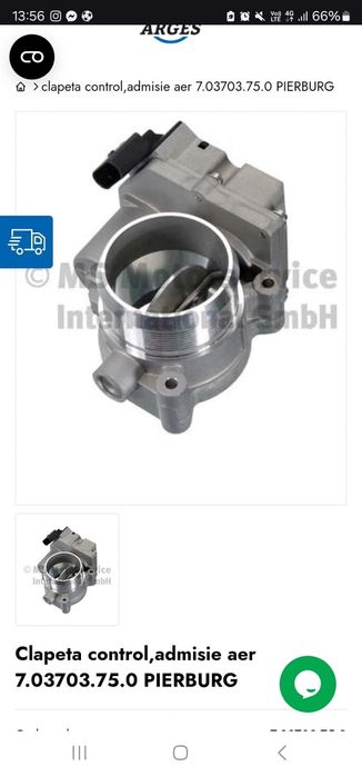 Clapeta Acceleratie/Admisie Aer VW AUDI 4E0 145 950