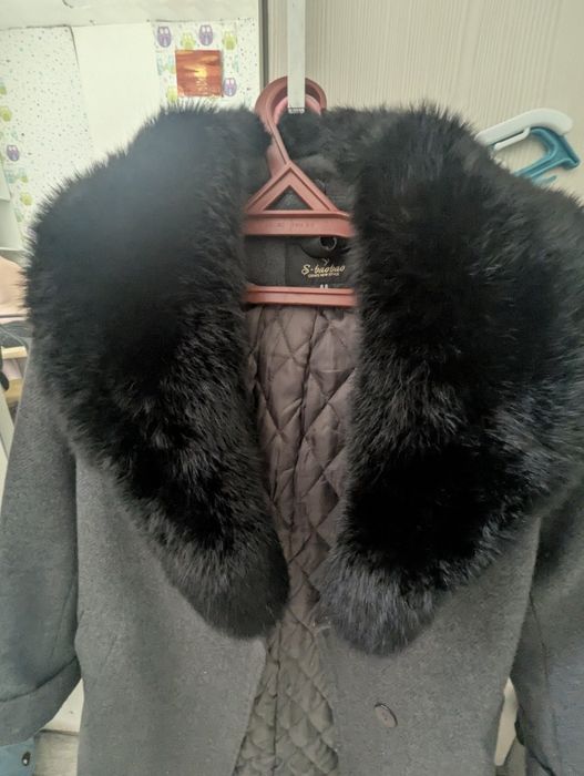 пальто теплое стёганое размер s