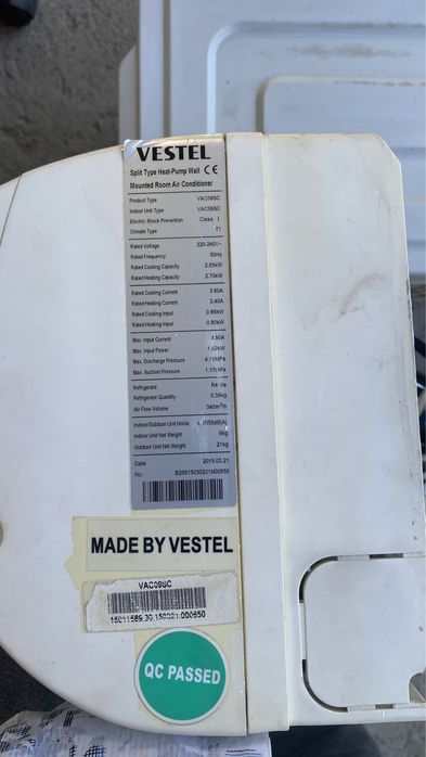 Кондиционер Vestel  9.   50000