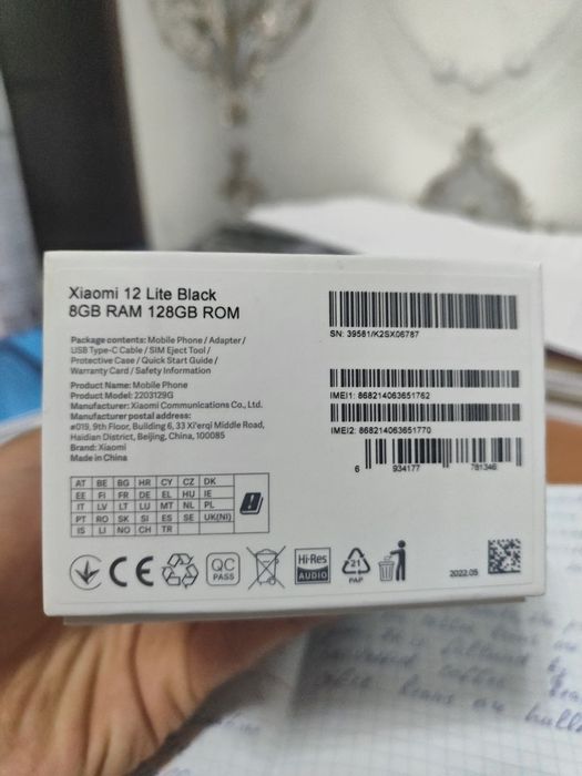 Xiomi 12lite 8/128 gb 67w
