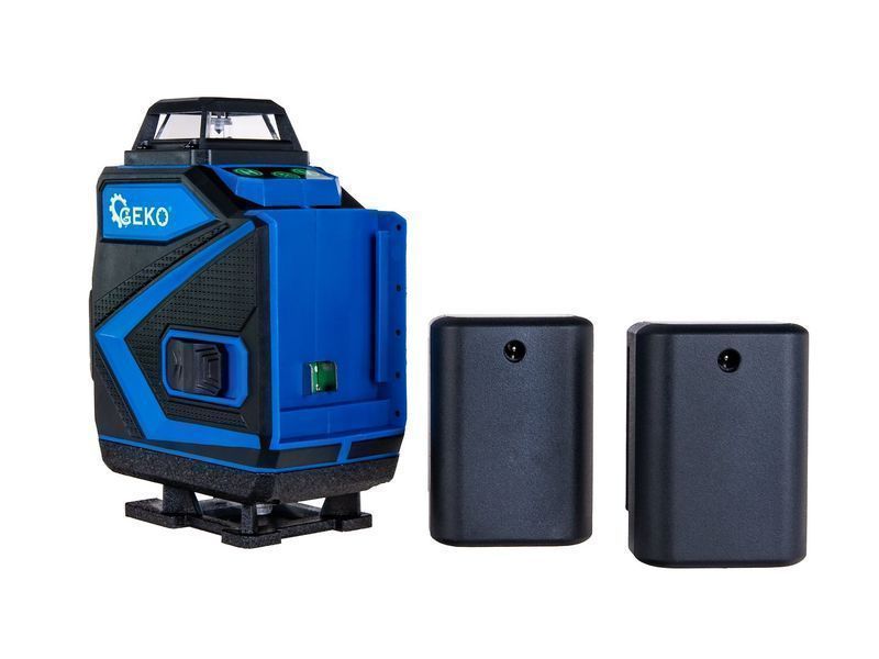 Лазерен нивелир 360 градуса 4d с 2 батерии geko