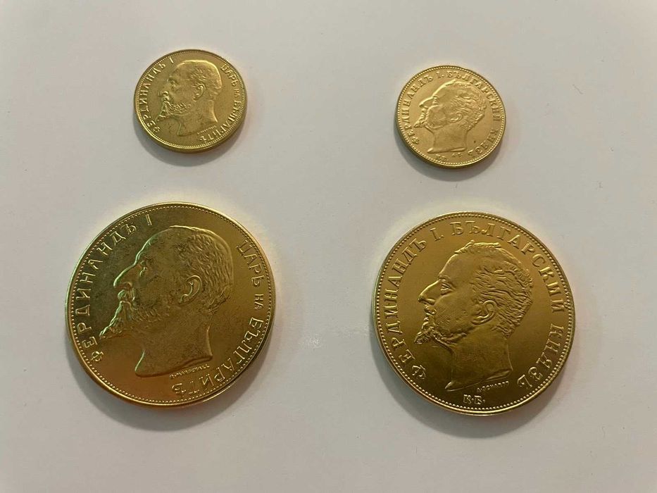 Копия на златна монета от царска България 100 лв и 20лв от 1894 и 1912