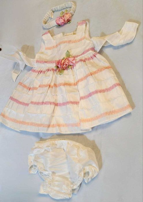 Комплект для девочки , платье, ободок