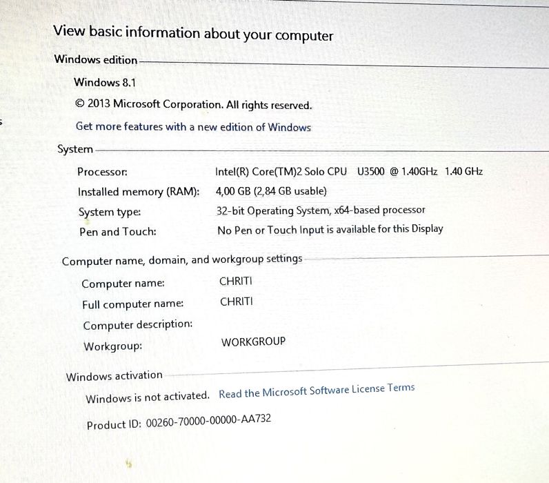 Laptop Lenovo IdeaPad U350 – Subțire/Elegant