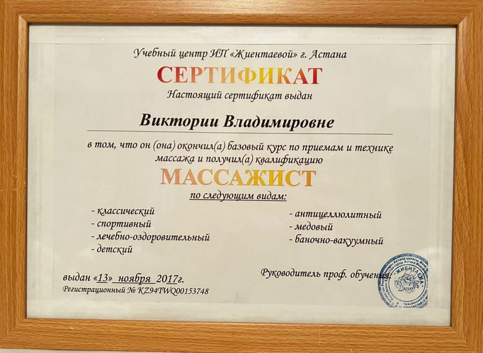 Массаж расслабляющий