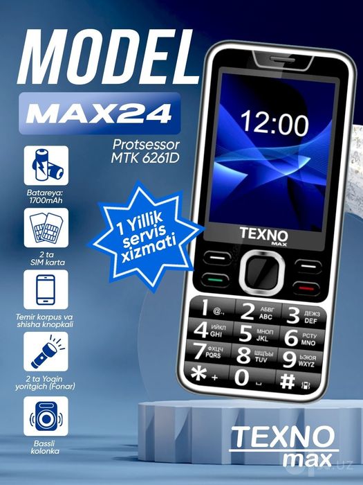 Texno Max 024 1yil garantiya