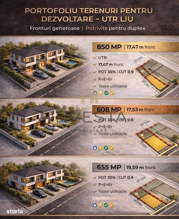 Teren cu Puz aprobat autorizabil imediat pentru 3 duplexuri!