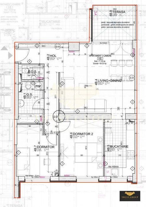 Apartament 3 camere Floreasca/Loc de parcare