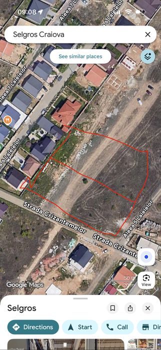 Proprietar – Teren de vânzare în zona Selgros (Malu Mare) 1000mp