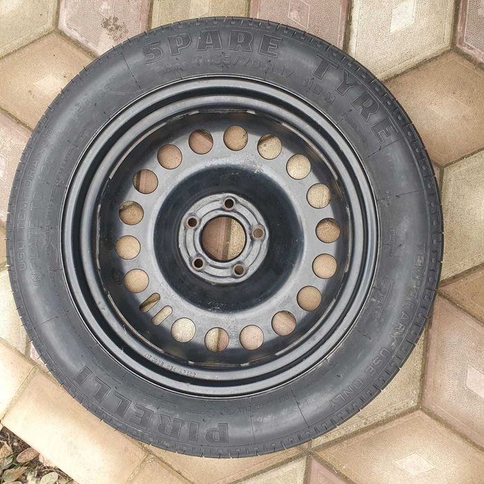 4 Roti din Oțel 5x115/17 si Roata Rezerva Slim Opel Insignia, Zafira