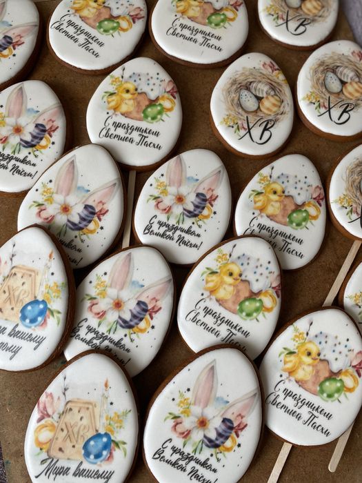 Куличи, пасхальные имбирные пряники