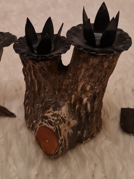 Керамичен сервиз, свещници ковано желязо и два гювеча