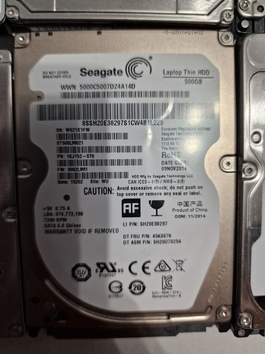 HDD, жёсткие диски на ноутбук