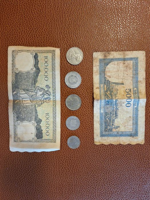 Vand lot de monede si bancnote vechi