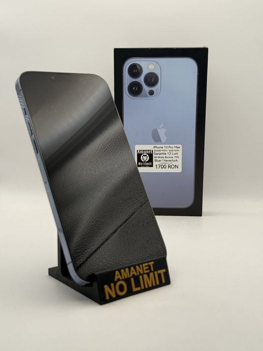 iPhone 13 Pro Max 256GB Blue Garantie 12 Luni ,AMANET NO LIMIT