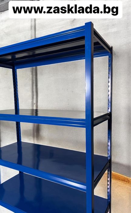 Метален стелаж с 5 метални рафта