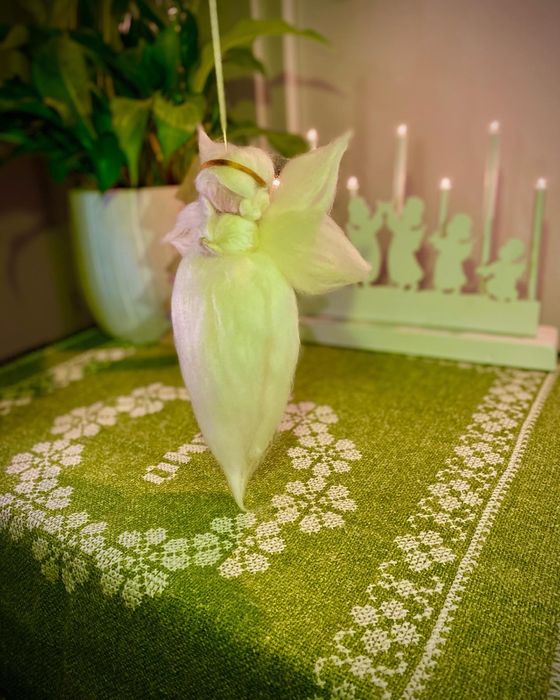 Decoratiune Ingerasi/Zane hand made din lana