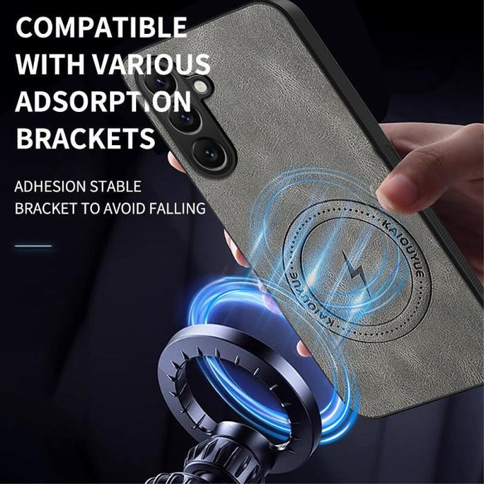 Стилен magsafe кейс за samsung galaxy s26+ plus - сив - със защита на