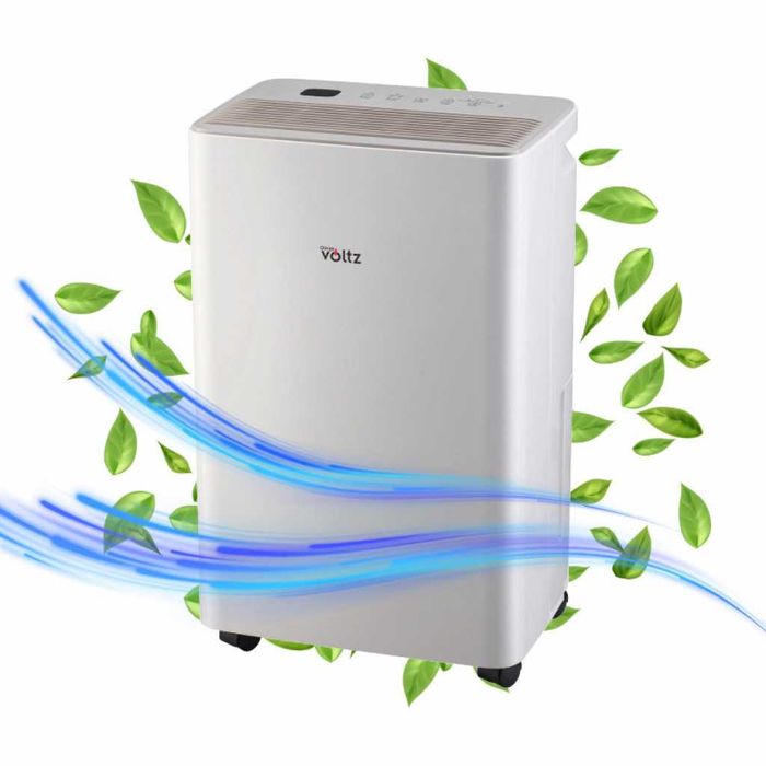 Обезвлажнител Voltz, за помещения до 45 м²,LED дисплей,Таймер,Йонизато
