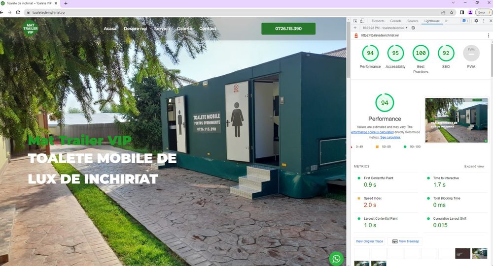 Toalete mobile VIP ecologice de lux