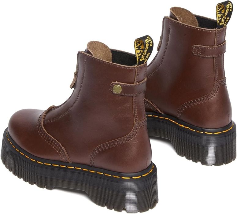 Papuci ghete Dr Martens Jetta maro inchis piele