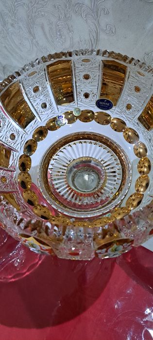 Чехословакия оргинал богема хруствль для фруктов 2 штук новый