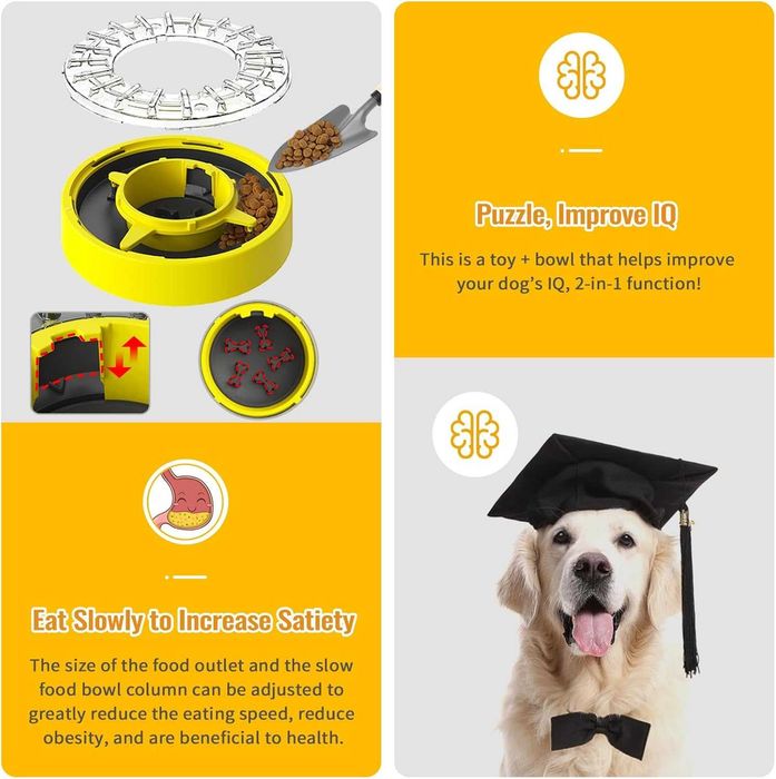 Cloudeck Slow Feeder Dog Bowl Купа-Играчка пъзел за кучета