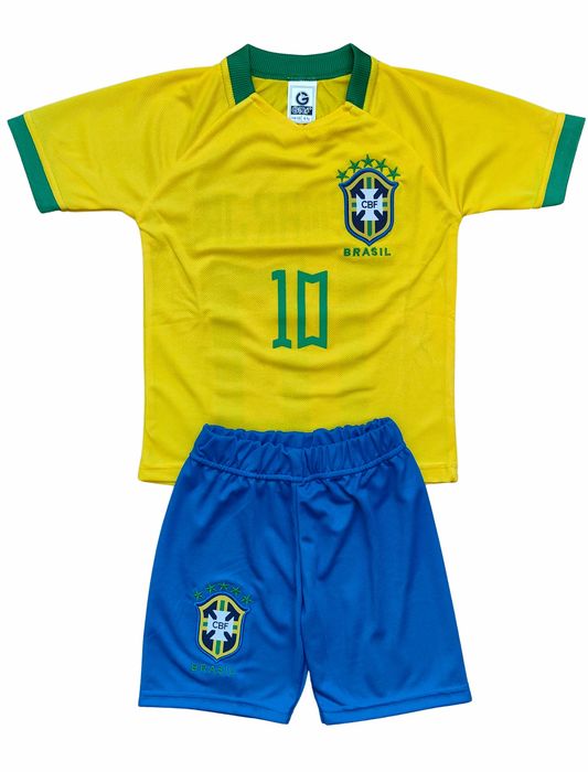 Детски футболен екип Бразилия Неймар комплект Brazil тениска Neymar Jr