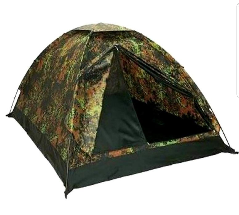 Cort camping ptr 2-3 persoane, impermeabil, cu husa, camuflaj