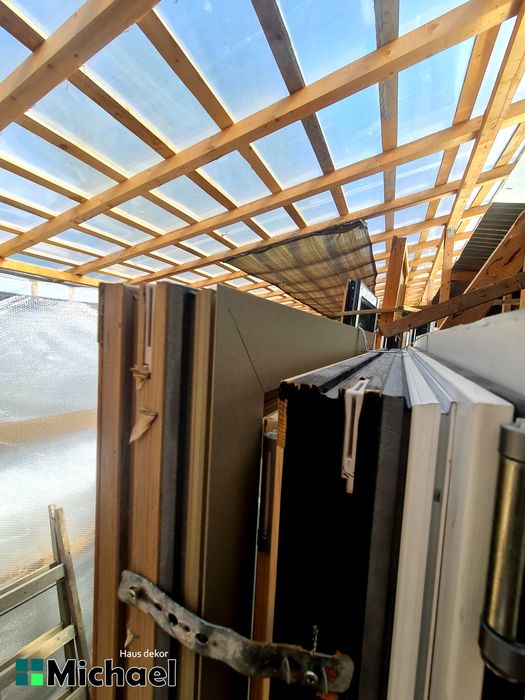 Usa terasa lemn,TRIPAN, 1.08 x h 2.11 , Internorm Austria ( LVIII )