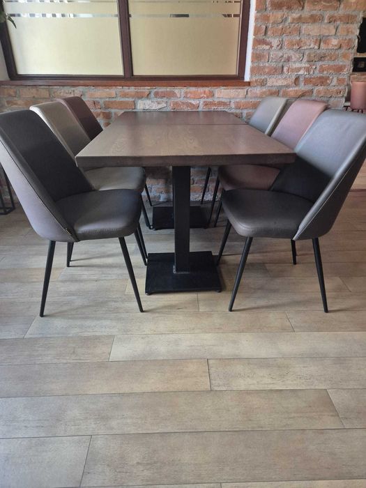 Set mese și scaune din lemn masiv stejar (ideale pentru sufragerie, pub sau restaurant)