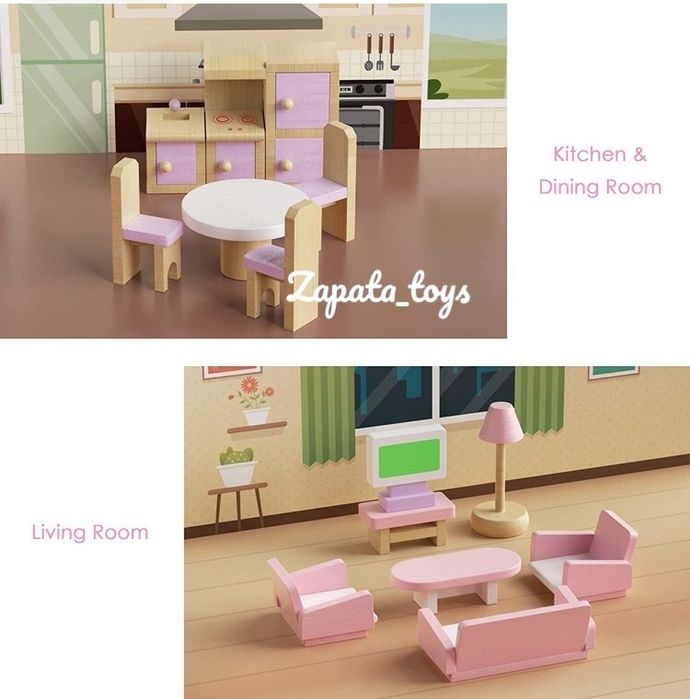 Мебель для кукол дерево