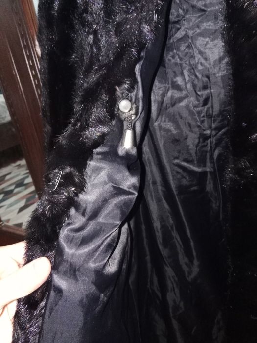 Норковая шуба с капюшоном