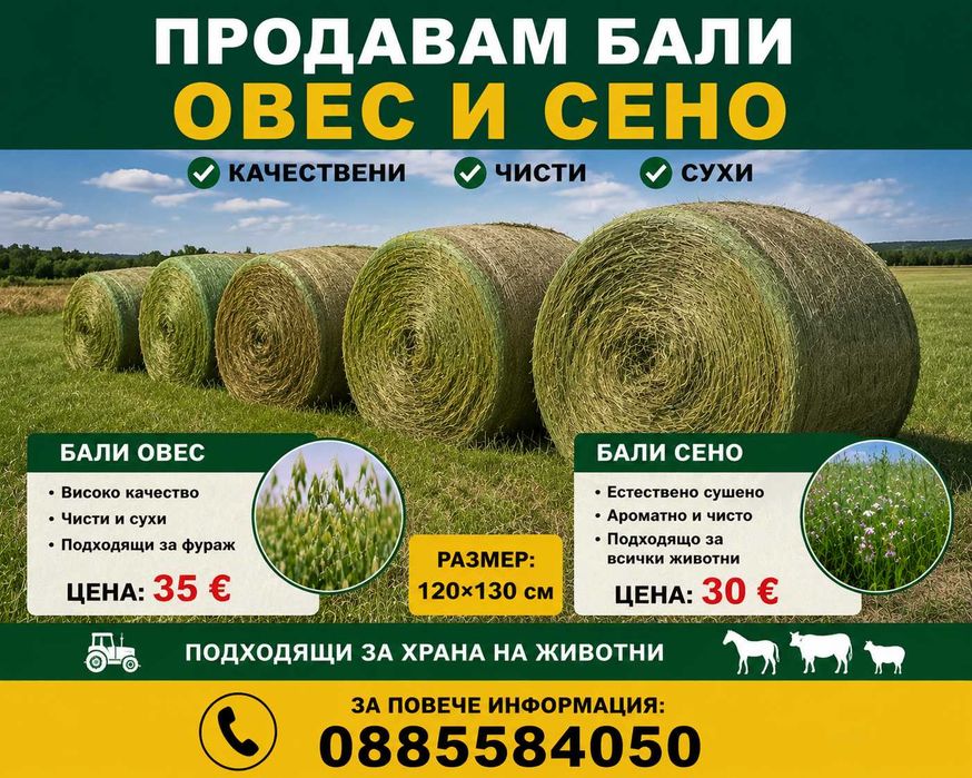 Бали сено и овес