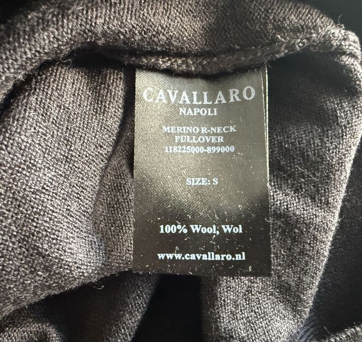 100% мерино вълна CAVALARO NAPOLI ОРИГИНАЛЕН мъжки пуловер - S