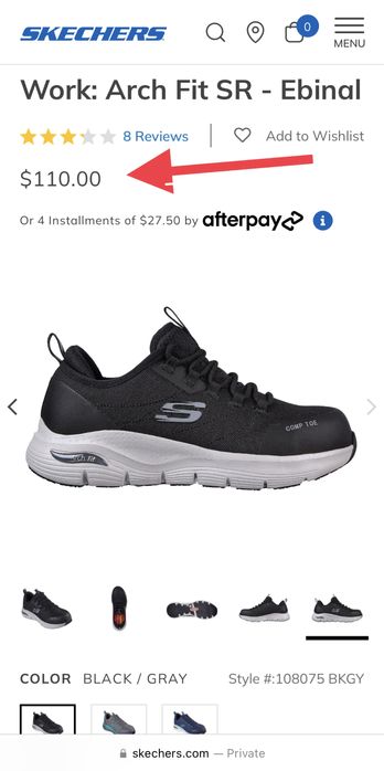 Skechers, Arch Fit SR. защитные кроссовки из США. Оригинал. 41.5