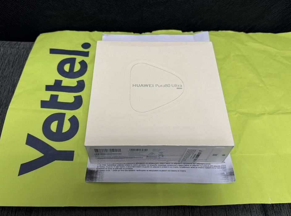 ЗАПЕЧАТАН 512GB Huawei Pura 80 ULTRA Yettel Гаранция 2029 Black