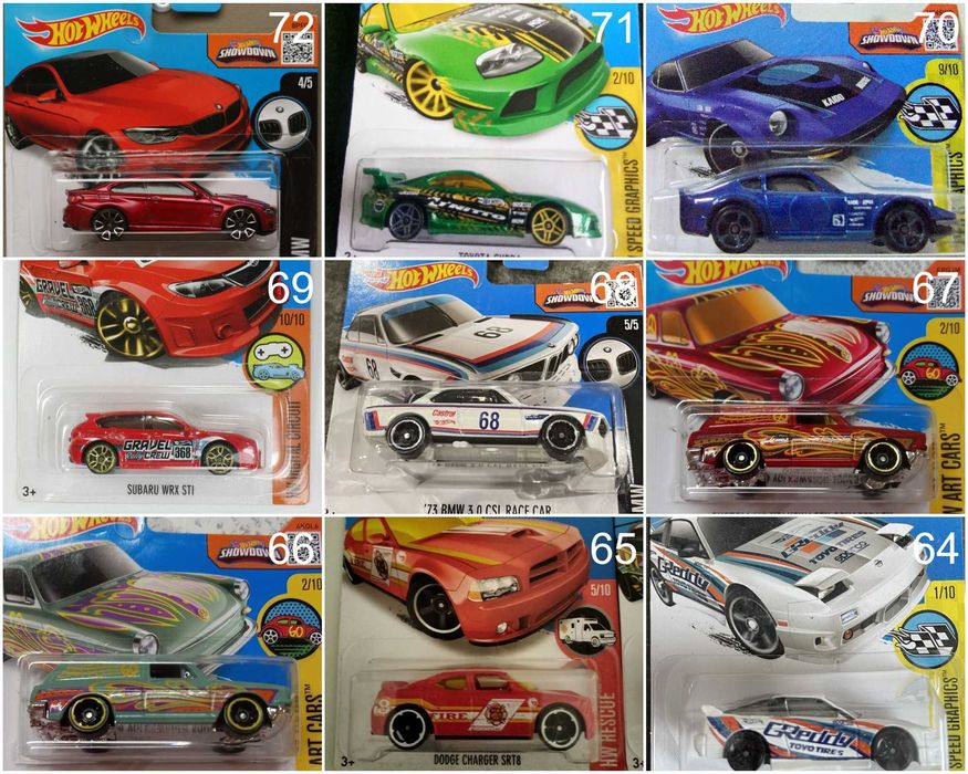 Метални колички Hot Wheels Хот Уиилс в мащаб 1:64 От различни години 2