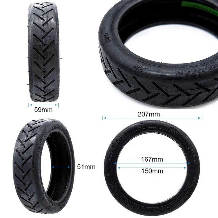 naton.ro Pachet cauciuc + camera 8.5x2 | 8 ½ x 2 | 50/75-6.1 pentru trotinete electrice Xiaomi Mi M365/Pro/Pro 2/Essential/1S